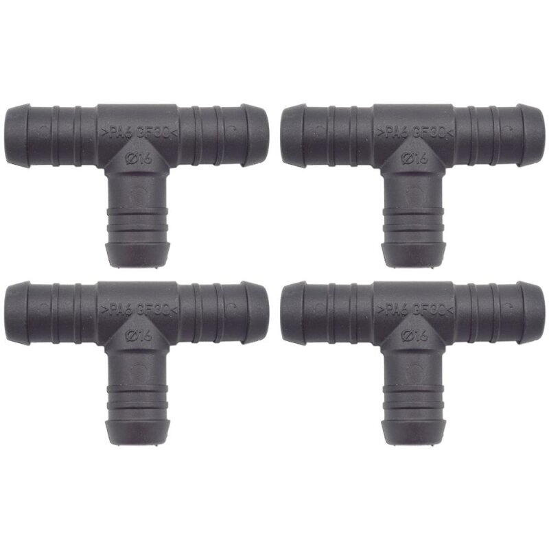 4 x YOU.S Original Schlauchverbinder Zwischenstück RGV Ø 16x16x16 mm - T-Stück
