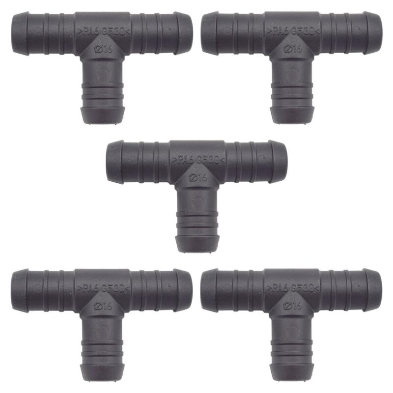 5 x YOU.S Original Schlauchverbinder Zwischenstück RGV Ø 16x16x16 mm - T-Stück