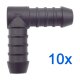 10 x YOU.S Original Schlauchverbinder Zwischenstück RGV Ø 14 mm 90° Winkel - L Form