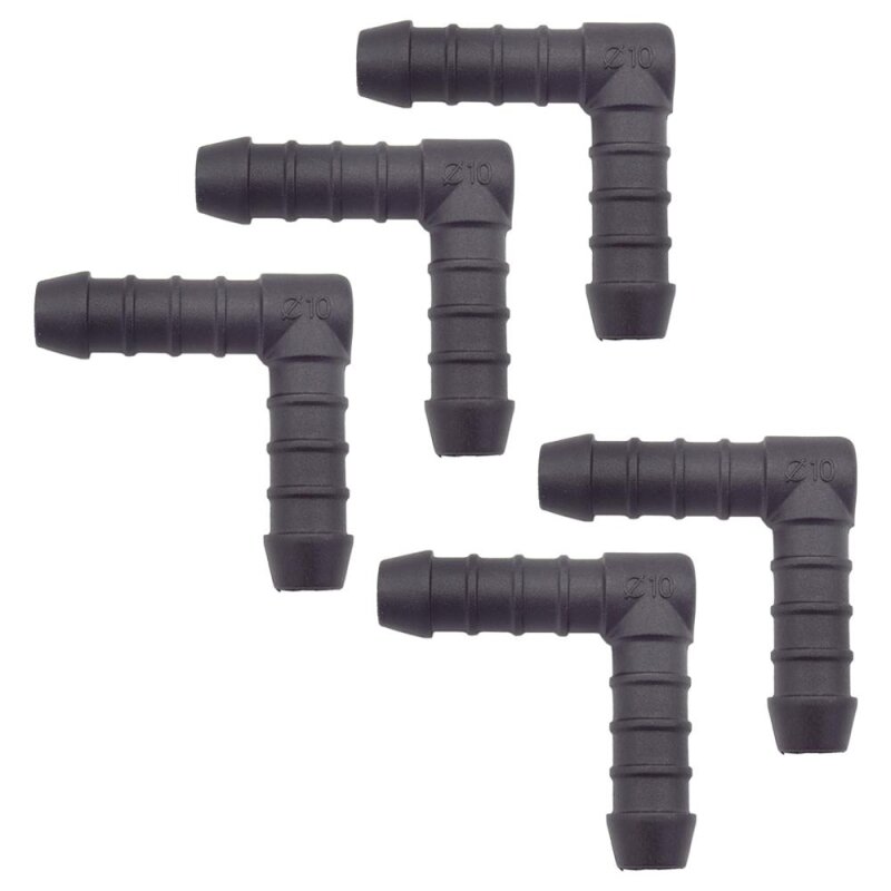 5 x YOU.S Original Schlauchverbinder Zwischenstück RGV Ø 10 mm 90° Winkel - L Form