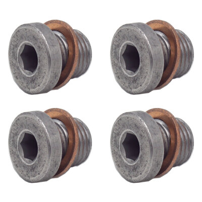 4 x YOU.S Original Ölablassschraube Ölwanne Schraube M10x1,0 mm kompatibel mit VW - N90281802