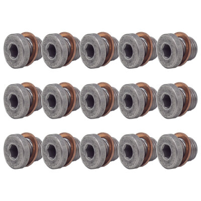 15 x YOU.S Original Ölablassschraube Ölwanne Schraube M10x1,0 mm kompatibel mit VW - N90281802