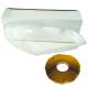YOU.S Original Scheinwerferglas Ersatzglas + Klebeband VORNE RECHTS kompatibel mit Fiat Doblo (263) - 52109256