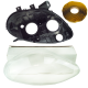 YOU.S Original Scheinwerfergehäuse + Scheinwerferglas VORNE RECHTS kompatibel mit Fiat kompatibel mit Doblo (263) kompatibel mit Opel Combo (X12) - 51810671
