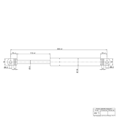Gasdruckfeder kompatibel mit Fendt Favorit LS/LSA 600 610 611 612 614 615 - Heckscheibe - 1 Stück - X800420422000 YOU.S