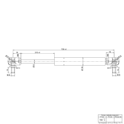 Gasdämpfer kompatibel mit John Deere 1640 2040 2040S 2140 3040 3140 - Heckscheibe - 1 Stück - AL35675 YOU.S