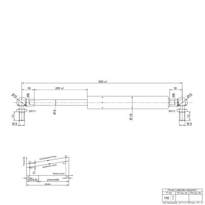 Gasdämpfer kompatibel mit John Deere 8100 8110 8200 8210 8300 8310 8400 8410 - Tür - 1 Stück - RE44680 YOU.S