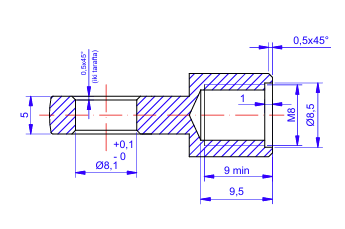 Ringanschluss M8 Ø 8,1 mm Gesamtlänge: 29,5 mm Augenaufnahme für Gasdruckfeder - 10 Stück - YOU.S Original