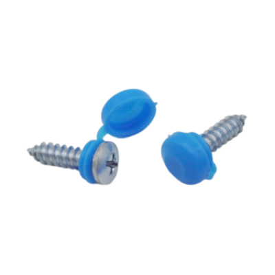10 Stück Kennzeichenhalter Kappen Schraubenkopf Ø 10 mm in Blau für PKW LKW Motorrad YOU.S Original