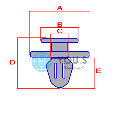 20 x Türverkleidung Türpappen Innentür Clips kompatibel mit Mercedes W114 W123 C208 - A0039884178 YOU.S Original