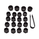 20 x Radschraubenkappen Diebstahlschutz 17mm grau 4F0601173A kompatibel mit Audi A4 A5 A6 YOU.S Original
