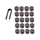 20 x Radschraubenkappen 17mm grau 321601173A kompatibel mit Audi A1 A2 A3 YOU.S Original