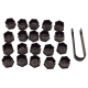 20 x Radschraubenkappen 17mm schwarz 321601173A kompatibel mit Audi 80 90 100 YOU.S Original