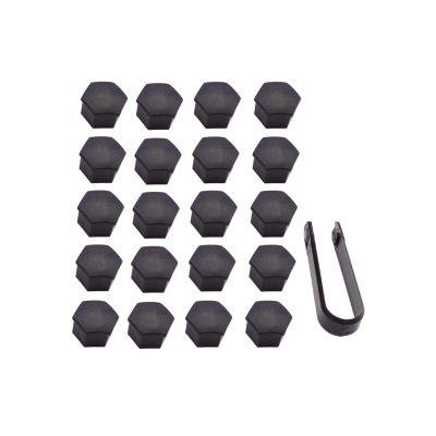 20 x Radschraubenkappen 17mm schwarz 321601173A kompatibel mit Audi A1 A2 A3 YOU.S Original