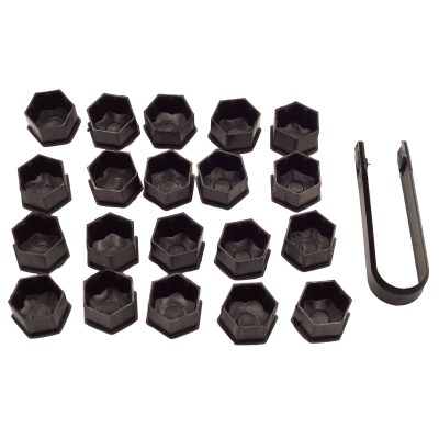 20 x Radschraubenkappen 17mm schwarz 321601173A kompatibel mit Audi A1 A2 A3 YOU.S Original