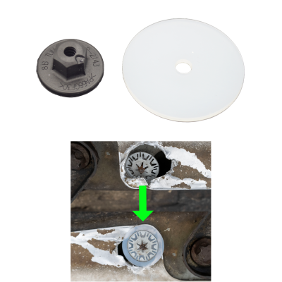50er Set Unterboden Klemmscheiben Muttern Reparatur kompatibel mit BMW 1er E81 E87 3er E36 E90 E93 X1 E84 - WHT003207 YOU.S Original