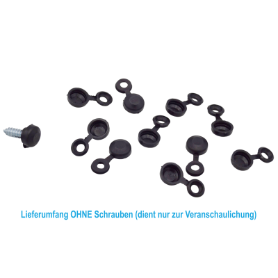 20 Stück Kennzeichenhalter Kappen Schraubenkopf...