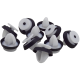 20 x Türverkleidungsclips Schiebetür kompatibel mit Seat Leon 1P1 VW UP BL Skoda Fabia II 542 - 5J0867276 YOU.S Original