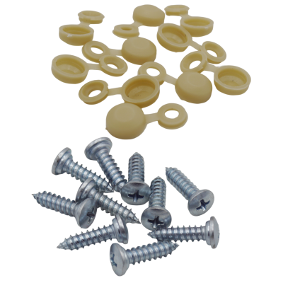 30er Set Kennzeichenhalter Kappen + Schrauben Kopf Ø 10 mm in Beige für PKW LKW Motorrad YOU.S Original