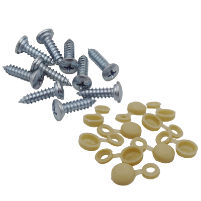 40er Set Kennzeichenhalter Kappen + Schrauben Kopf Ø 10 mm in Beige für PKW LKW Motorrad YOU.S Original