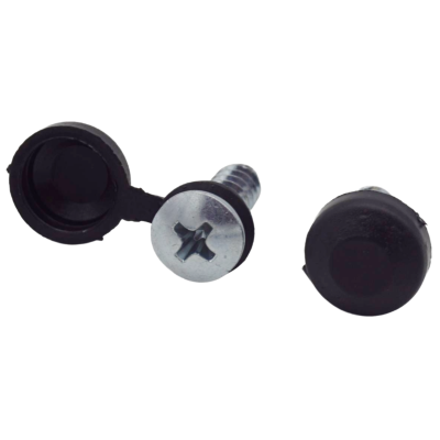 20er Set Kennzeichenhalter Kappen + Schrauben Kopf Ø 10 mm in Schwarz für PKW LKW Motorrad YOU.S Original
