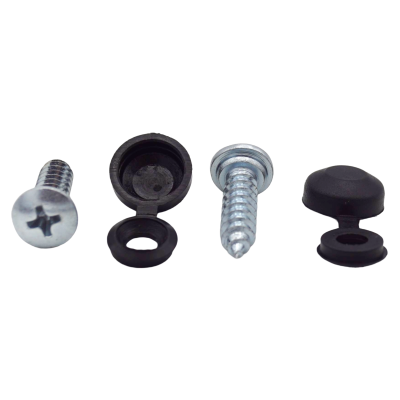 30er Set Kennzeichenhalter Kappen + Schrauben Kopf Ø 10 mm in Schwarz für PKW LKW Motorrad YOU.S Original