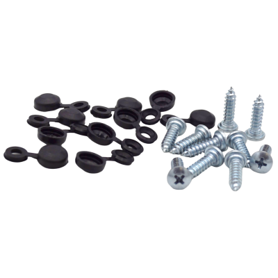 30er Set Kennzeichenhalter Kappen + Schrauben Kopf Ø 10 mm in Schwarz für PKW LKW Motorrad YOU.S Original