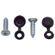 40er Set Kennzeichenhalter Kappen + Schrauben Kopf Ø 10 mm in Schwarz für PKW LKW Motorrad YOU.S Original
