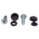 40er Set Kennzeichenhalter Kappen + Schrauben Kopf Ø 10 mm in Schwarz für PKW LKW Motorrad YOU.S Original