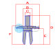 40 x Spreizniete Stoßstange Clips kompatibel mit BMW E36 E46 E39 E81 E82 E87 X3 51111944537 YOU.S Original