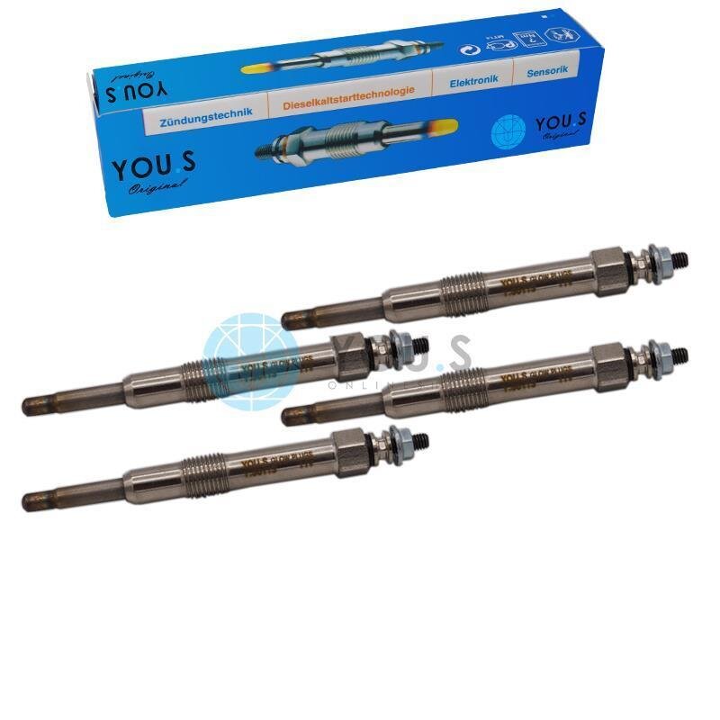 4 Stück YOU.S Original Glühkerzen kompatibel mit LANCIA LYBRA (839) SW (839) 1.9 JTD
