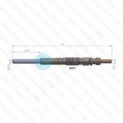 4 Stück YOU.S Original Glühkerzen kompatibel mit CITROEN C6 (TD) C8 (EA, EB) 2.2 HDi