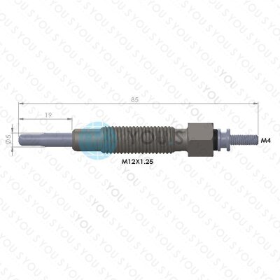 4 Stück YOU.S Original Glühkerzen kompatibel mit NISSAN SERENA (C23) TERRANO I (WD21) 2.3 D 2.7 TD