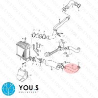 YOU.S Original Turboschlauch Ladeluftschlauch AUDI SEAT SKODA VW 1.9 TDI - 1J0145828B
