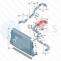 YOU.S Original Turboschlauch Ladeluftschlauch für SEAT SKODA VW 1.9 TDI - 1K0145838P