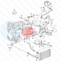 YOU.S Original Turboschlauch Ladeluftschlauch für SEAT VW 1.9 D/TD/SDI/TDI - 028121053T
