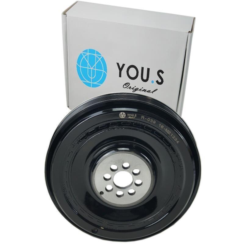 YOU.S Original Riemenscheibe Kurbelwelle kompatibel mit AUDI A4 A5 A6 A7 A8 Q5 Q7 kompatibel mit VW PHAETON/TOUAREG