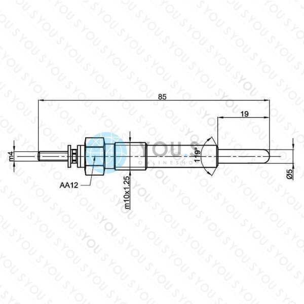 4 Stück YOU.S Original Glühkerzen kompatibel mit OPEL CORSA A CC (S83) KADETT E (T85) Caravan (T85) CC (T85) 1.5 TD
