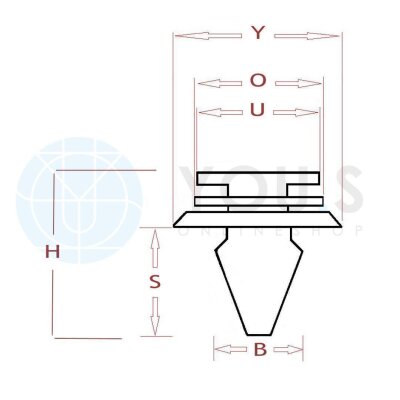 50 x YOU.S Original Universal Spreizmuttern Befestigungs Clips M4 8x9 7x10