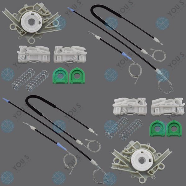 Fensterheber Reparatursatz Seilzug - SET - Vorne Links + Rechts kompatibel mit LAND ROVER FREELANDER