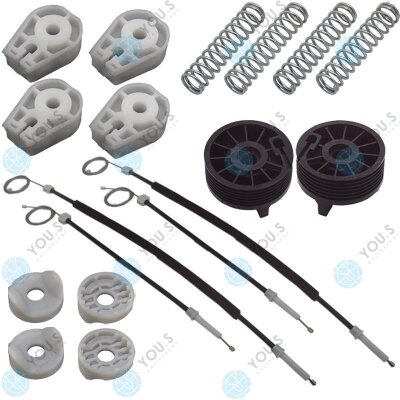 Fensterheber Reparatursatz Seilzug - SET - HINTEN LINKS +...
