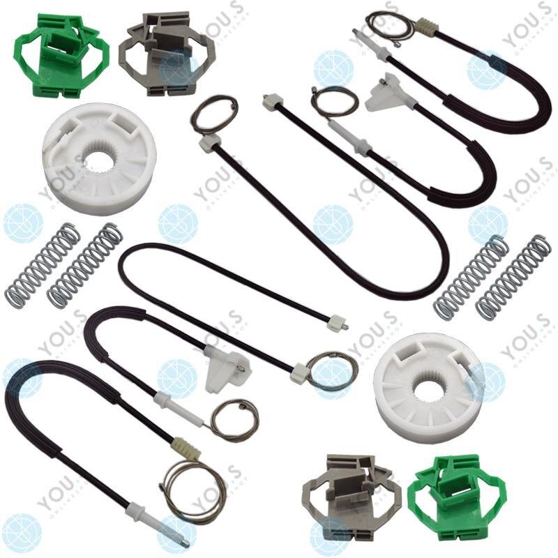 YOU.S Fensterheber Reparatursatz Seilzug - SET - Vorne Links + Rechts kompatibel mit SKODA OCTAVIA I (1U)