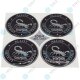YOU.S Nabenkappen Silikon Aufkleber 64,0 mm - Scorpion Emblem silber schwarz selbstklebend