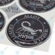 YOU.S Nabenkappen Silikon Aufkleber 64,0 mm - Scorpion Emblem silber schwarz selbstklebend