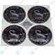 YOU.S Nabenkappen Silikon Aufkleber 65,0 mm - schwarz silber Scorpion Luxury Alloy Wheels