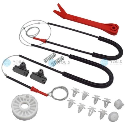 für FORD MONDEO III Fensterheber Reparatursatz Seilzug - SET - Vorne Links + Rechts