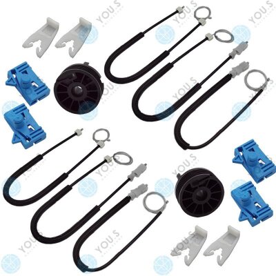 für RENAULT VEL SATIS (BJ0) Fensterheber Reparatursatz Seilzug - SET - Vorne Links + Rechts