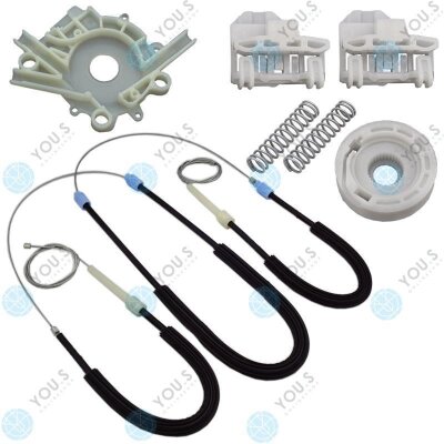 für VW POLO (6N) Fensterheber Reparatursatz Seilzug - SET - Vorne Links + Rechts