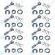 8 Set YOU.S Original Reparatursatz Türschloss Schließzylinder Vorne Links kompatibel mit AUDI kompatibel mit SKODA kompatibel mit VW