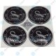 YOU.S Nabenkappen Silikon Aufkleber 70,0 mm - Scorpion Emblem schwarz silber